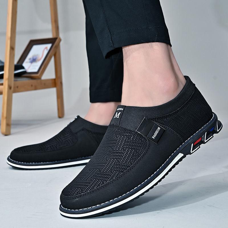 High-end Leather Shoes Men's 2025 Autumn New Foot-fitting Casual Men's Shoes Men's Soft Soles Men's British Style Business Casual Shoes