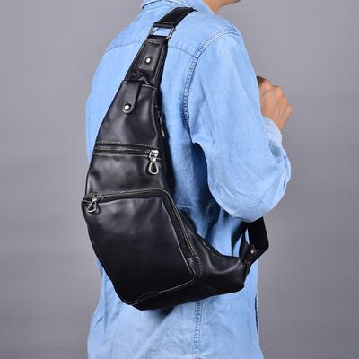 Große Kapazität Herren Leder Gürteltasche Crossbody Multifunktionale Telefon Brieftasche Schultertasche Brusttasche