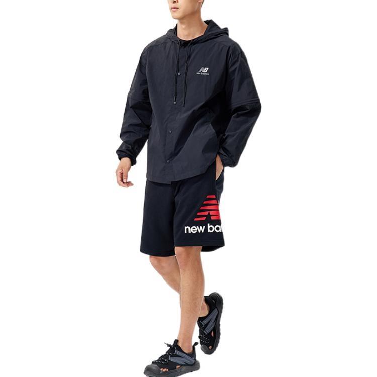 New Balance Veste décontractée imprimé logo Tailles asiatiques 'Noir' Homme AMJ22368-BK