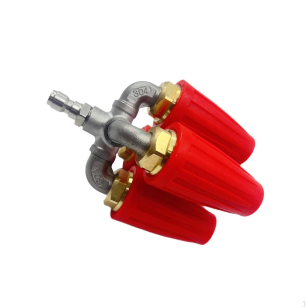 4000 PSI Pressure Rotating Spray Nozzle 1/4 Inch Quick Connect Stainless Steel Connector