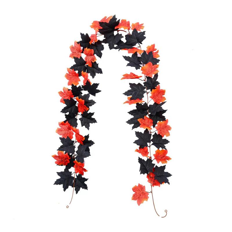 

Искусственный кленовый лист из ротанга Искусственные поддельные листья Украшение дома Хэллоуин