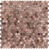 3D Sechseckige Metallmosaik Tapete für Wohnzimmer- und Badezimmerwände