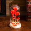 1 new gold foil rose glass cover eternal flower night light Mother's Day Valentine's Day gift ornament