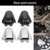Motorcycle Black Chrome 1 Pair Rear axel Covers and Necessary Mounting Hardwares Accessory For Harley Softail models 2008-later