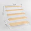 Acrylic Display Rack Wooden Ladder Rack Cosmetics Storage