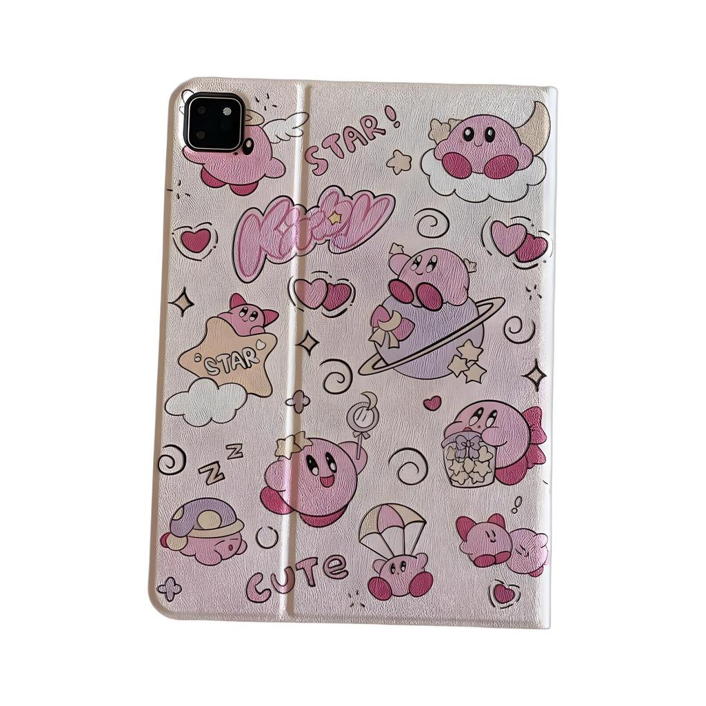 Niedliche Cartoon Apfel & Huawei Tablet Sturzsichere Lederhülle mit Stifthalter