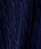 LEE Round Neck Cable Short Sleeve Knit Navy