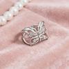 Luxury S 925 Sterling Silver Crystal Butterfly Rings For Women Adjustable Fashion Wedding Accessories Party Gifts Jewelry