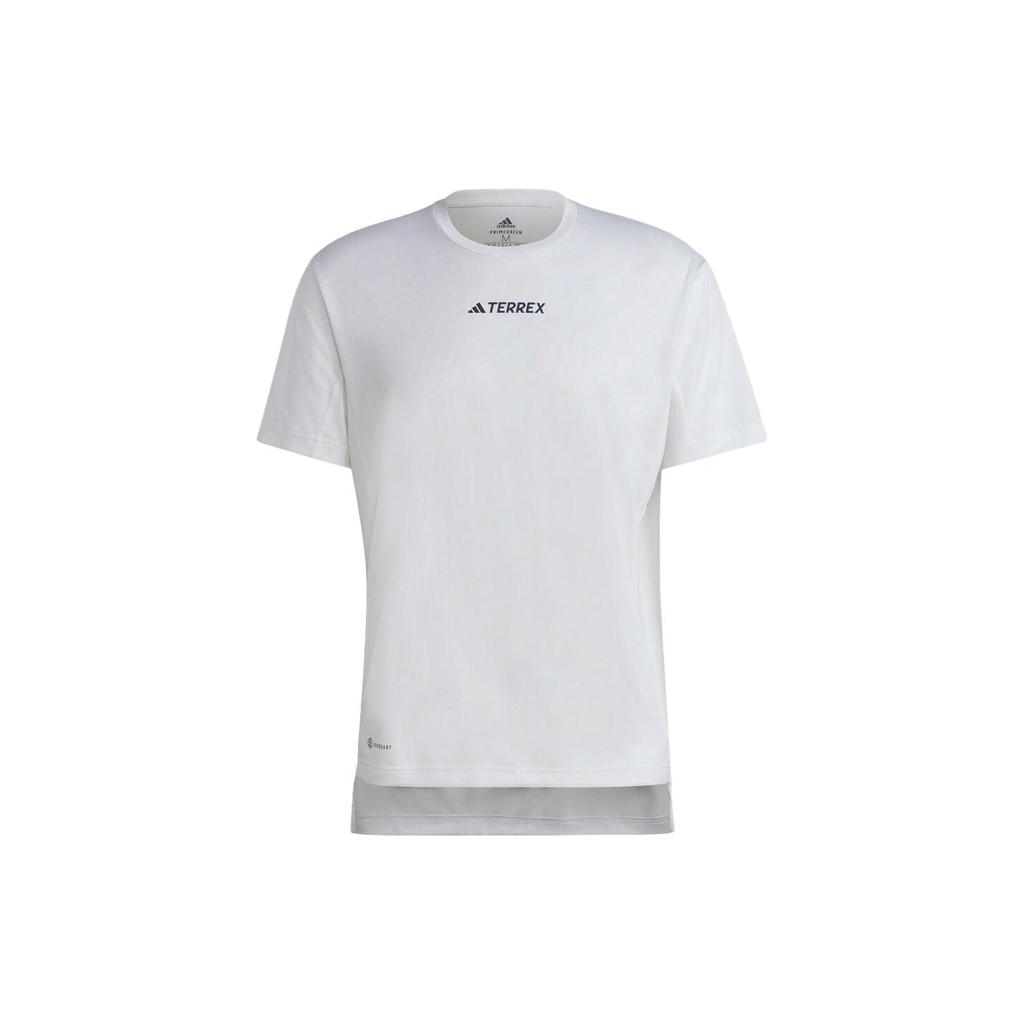 Adidas T Shirts Men's White Crew Neck Moderate Straight Fit HM4047