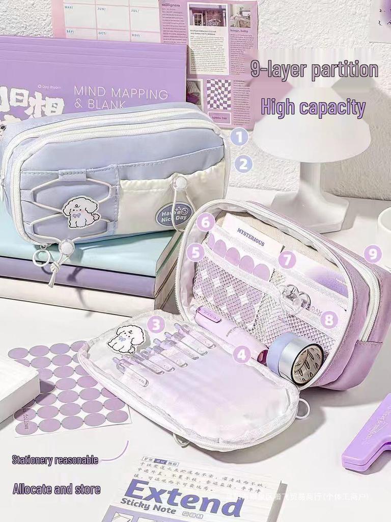 2025 Trendy Large-Capacity Pencil Case for Middle School Girls: Stylish & High-Value Stationery Box