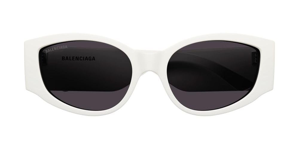 Balenciaga BB0258S White/Grey 58/18/145 Women's Sunglasses, White, 58/18/145