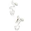 Les Trésors De Lily [I3993] - White 'Câlin' Silver Earrings
