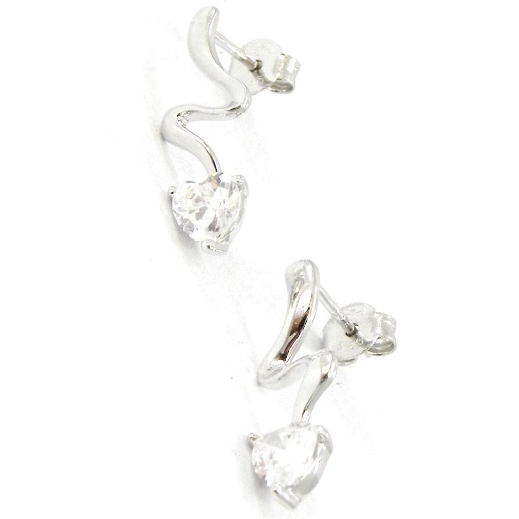 Les Trésors De Lily [I3993] - White 'Câlin' Silver Earrings