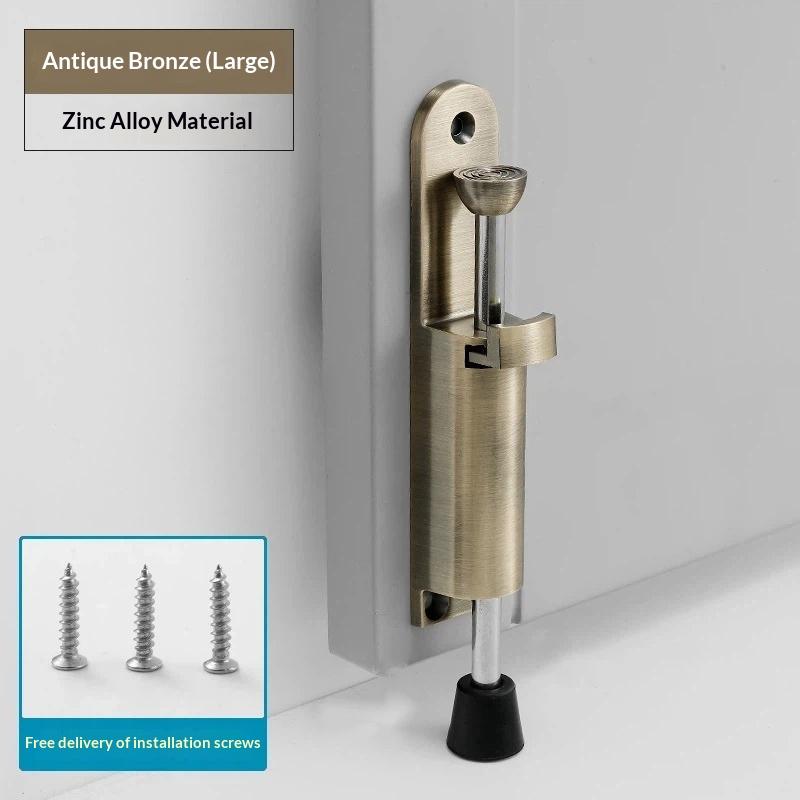 Kick Down Door Stop Premium Heavy Duty Zinc Alloy Anti Skid Rubber Base Easy Installation for Dorm Room Student Use