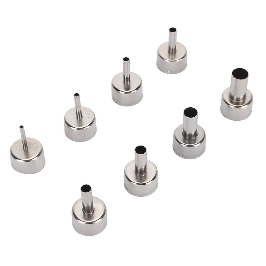 8pcs Heat Gun Nozzles Professional Hot Air Gun Soldering Station Nozzle Tool for 850 850A 852 852D 852D Air Pump Hot Air Welding Station