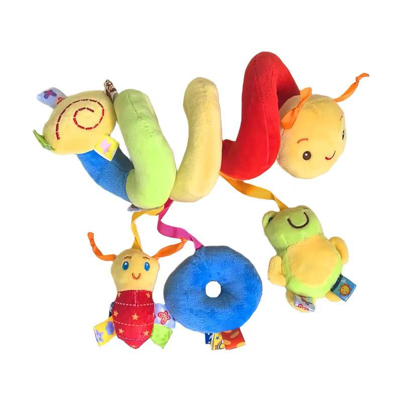 Colorful Caterpillar Baby Bed Wrap - Hanging Soothing Toy with Tags