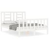 VidaXL Bed Frames with Headboard White Small Double Solid Wood 3192852