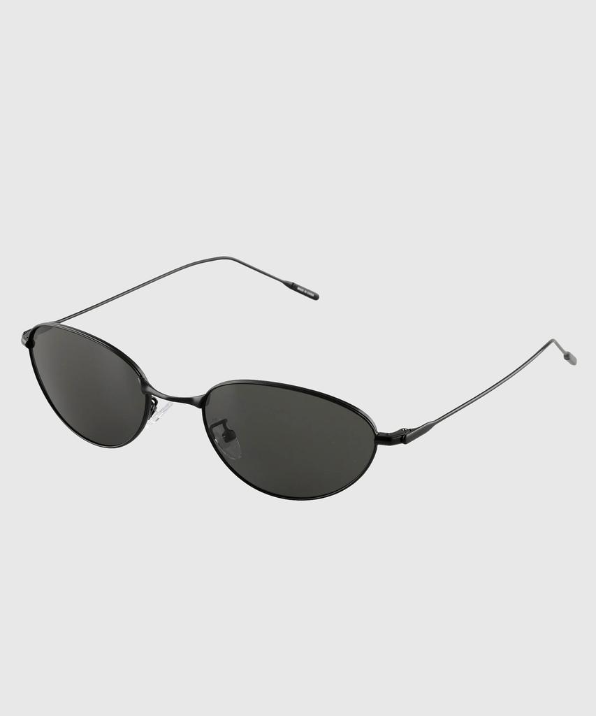 Tuditeo Acm Occhiali da Sole Metallici Sottili Vintage Lente Colorata in Nylon C5 Tutto Nero
