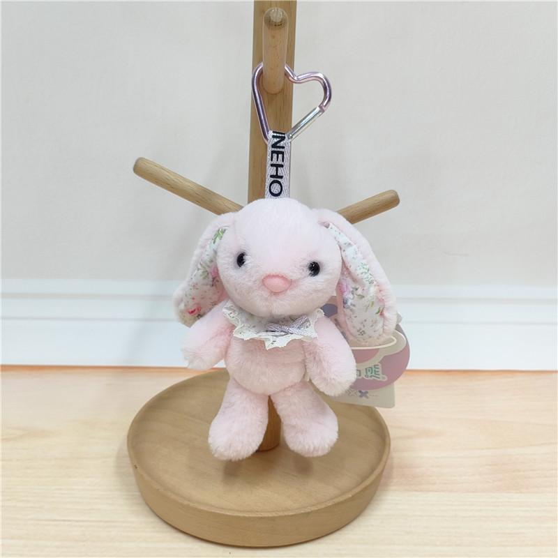 Cartoon Rabbit Plush Keychain Toy Animal Keyring Stuffed Doll For Gift Kids