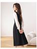Elegant Velvet Two-Piece French Style Dress for Petite Women - New Autumn Collection