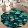 1pc Leaf Nature Office Round Area Rug, Indoor Mat Suitable ForOffice, Under Office Chairs Bedroom Living Room Home Decor, Room Decot040