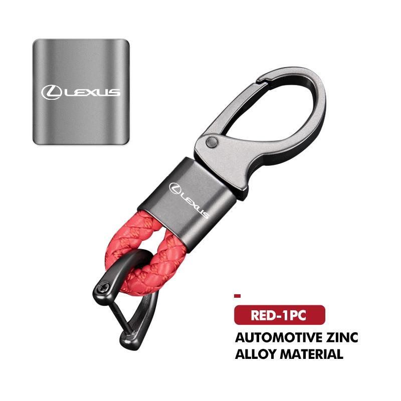For Lexus Car Logo Metal Braided Rope Keychain Key Ring Accessories IS350 ES350 IS250 IS460 IS220h IS300 LX570 UX250h DV6
