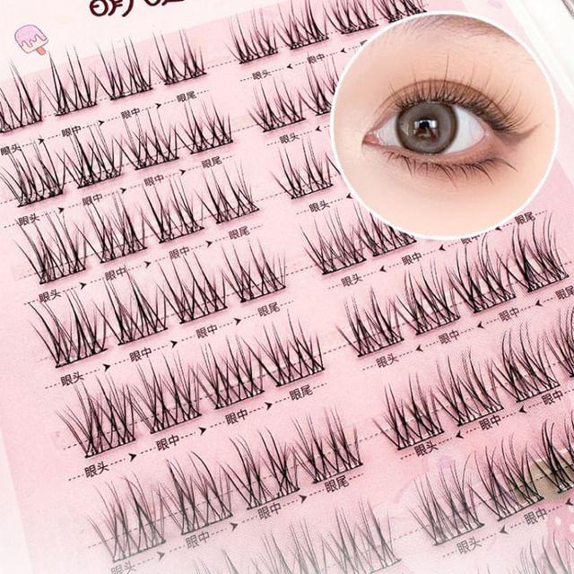 Aimo - Натуральные пушистые пучки накладных ресниц без клея Glue Edition - Black