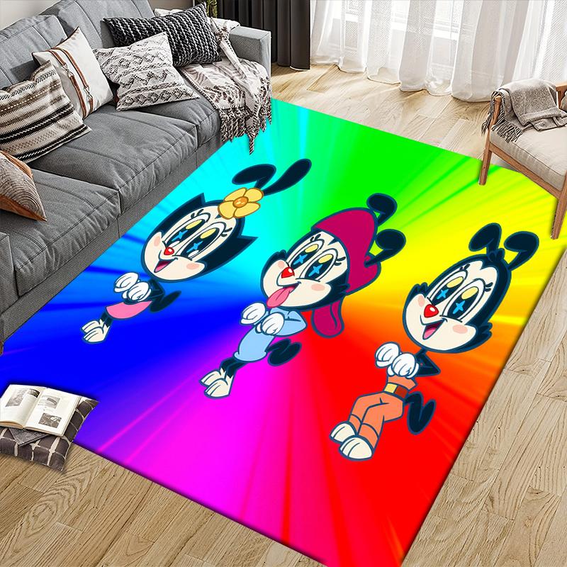 Animaniacs Quadratischer Teppich, Rutschfeste Fußmatte für Zuhause Wohnzimmer, Perfektes Geschenk für Fans.chl