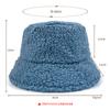 Winter Light Board Lamb Plush Bucket Hat Men and Women Plush Warm Bucket Hat Solid Color Lamb Plush Basin Hat
