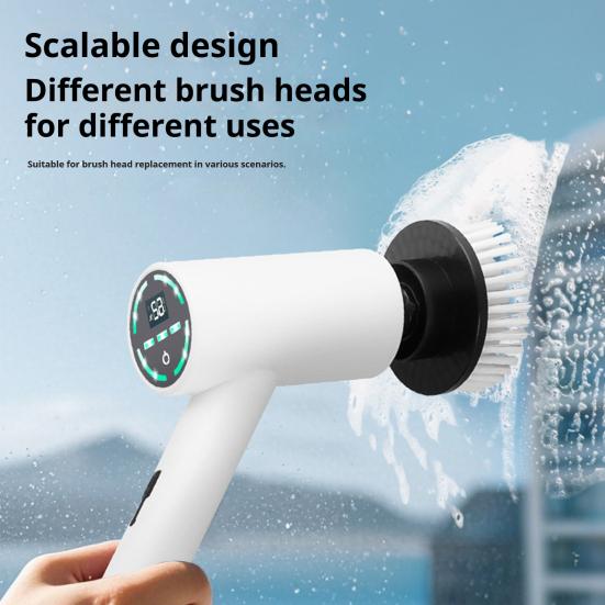 Yousheng Electric Spin Scrubber Cordless Cleaning Brush with 9 Brush Heads 3 Speed Waterproof Shower Scrubber with Extension Handle for Tub Tile Floor