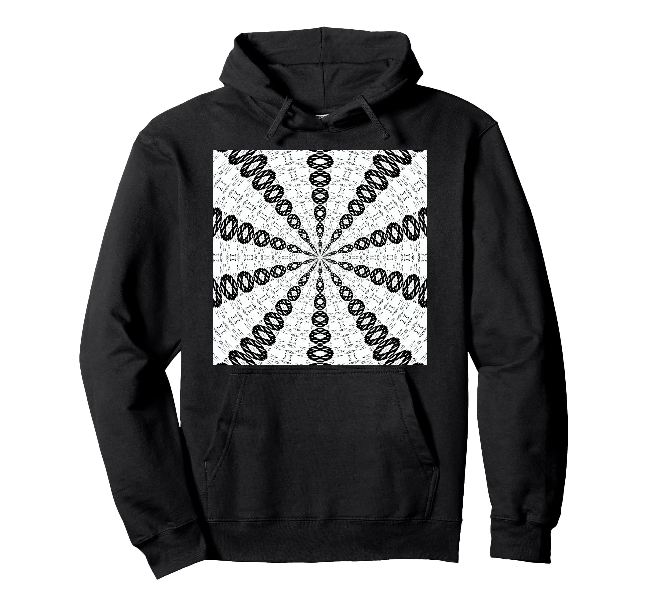 

Толстовка с капюшоном Starlight Speed Pattern Black on White Mid Century чёрный