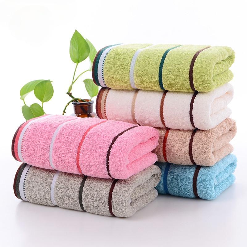 2pcs Cotton Face Towel 34*74cm Adult Soft Terry Absorbent Quick Drying Body Hand Hair Bath Towels Washbasin Facecloth Bathroom
