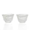 World Create Aika Foil Ink Marbling Sake Pitcher and Sake Cup Gift Sake Cups 30534 Set, White, (2 pieces)