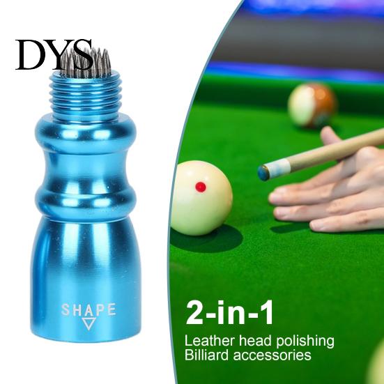 Snooker Pool Cue Tip Tool Aluminum Alloy 3-in-1 Billiard Stick Powder Applicator Metal Scuffer Shaper Aerator Repair Accessories Roughing