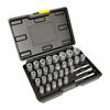 Steel Nut Extractors Set For Stuck Corroded Bolts 150Lb Torques Capacity Nonslip Grooves Design 29 Piece Kit