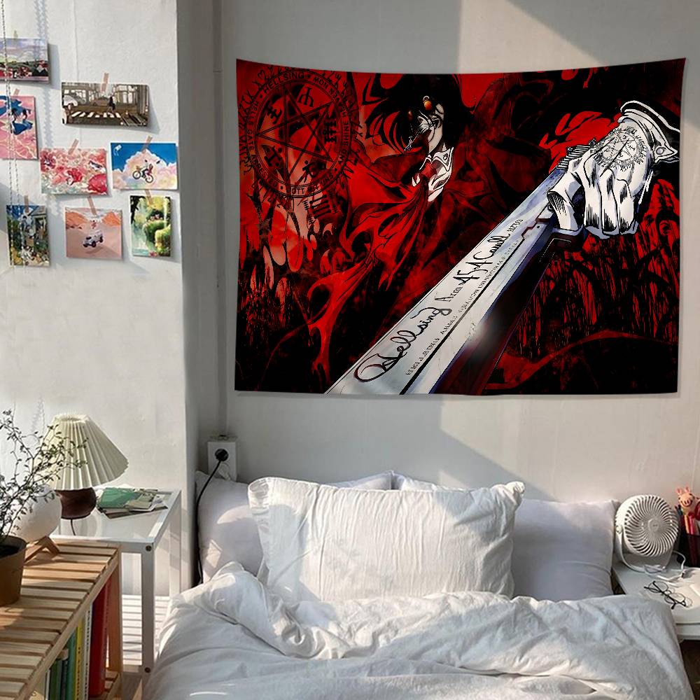 HHellsingS Anime Hanging Bohemian Tapestry Bohemian Wall Tapestries Mandala Cheap Hippie Wall Hanging