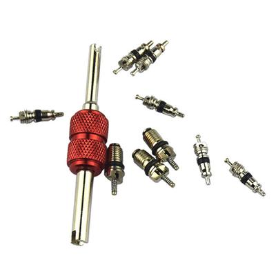 Set da 10 Pezzi Nucleo Valvola Condizionatore d'Aria per Auto Con Chiave per Rimozione e Installazione Strumento Veicolo Auto Sistema di Condizionamento A/C Riparazione
