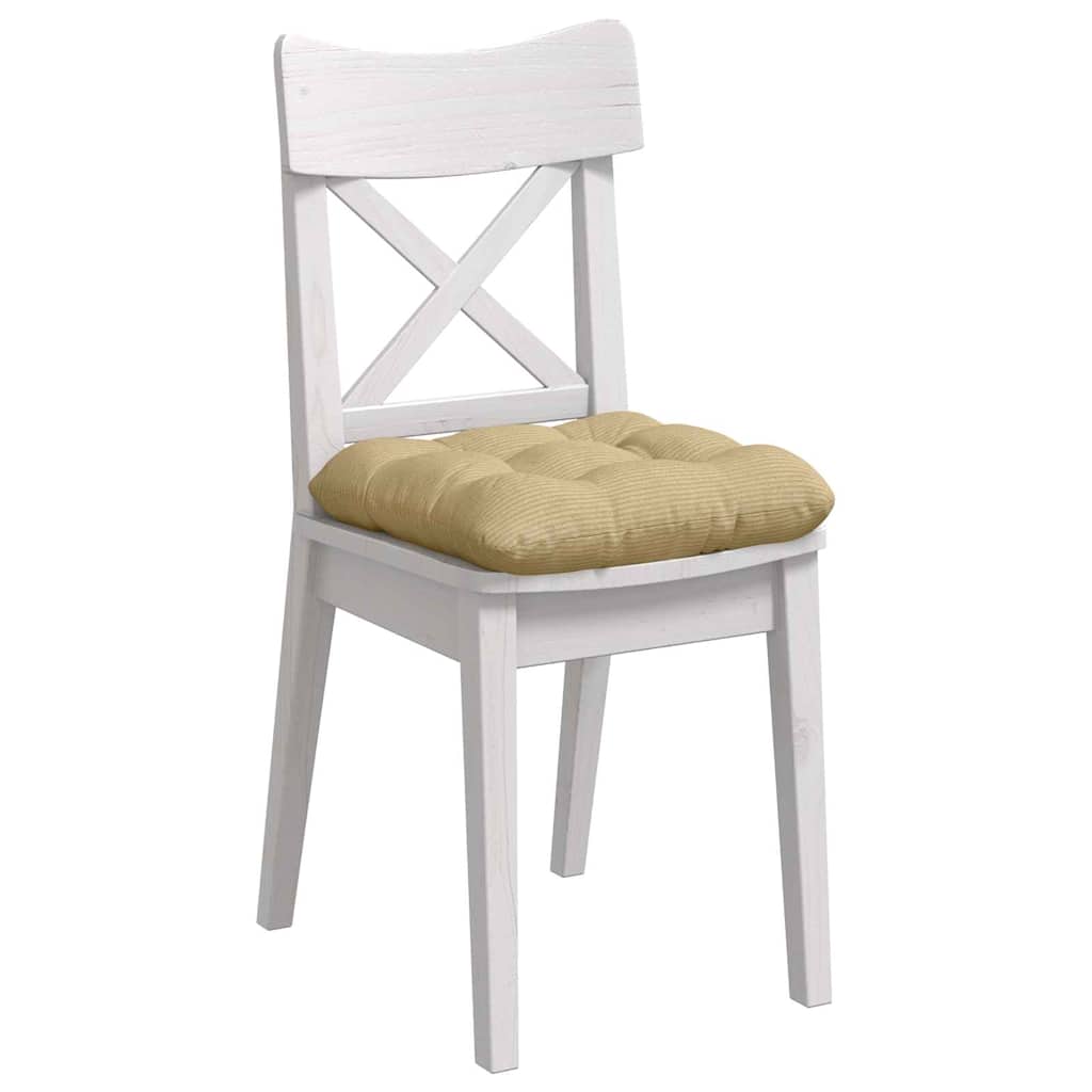 Seat Cushions 4 Pcs Grey Green 40 X 40 Cm Cord Fabric