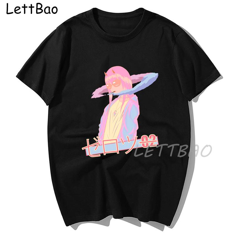 Darling In The Franxx Anime Vintage Tees Funny T Shirt Zero Two Hentai O Neck