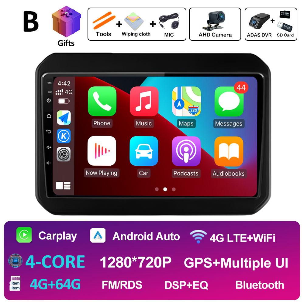 For Suzuki Ignis 2016 2017 2018 2019 2020 Android Auto Wireless Carplay DSP Stereo Autoradio Cooling Fan QLED IPS Screen WIFI 4G