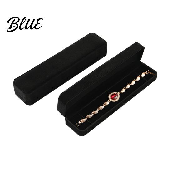 Jewelry Organizer Box Velvet Necklace Gift Storage Dust-Proof Small Handicraft