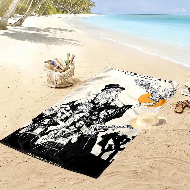 Fleetwood Mac 2D Flat Print Beach Towel, Large Soft Quick Dry Towel for Beach Camping SwimmingDSTJ0925274