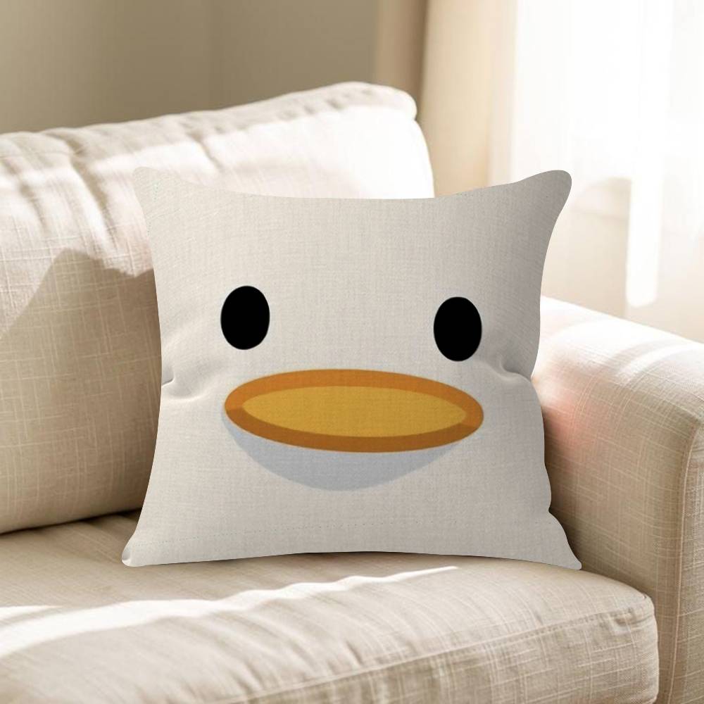 Gelbe und weiße Enten Ahorn Design Kissenbezug Glückliche Herbsternte Dekoration Feiertagsdekoration Kissenbezug