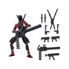 Articulated Action Figure Set Full Assembly Robot Model 3D Printed Poseable Joints Desktop Decoration with Interchangeable Weapons and Accessories