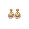 Vintage Style Diamond-Studded Faux Pearl Silver Earrings - Elegant French Luxury