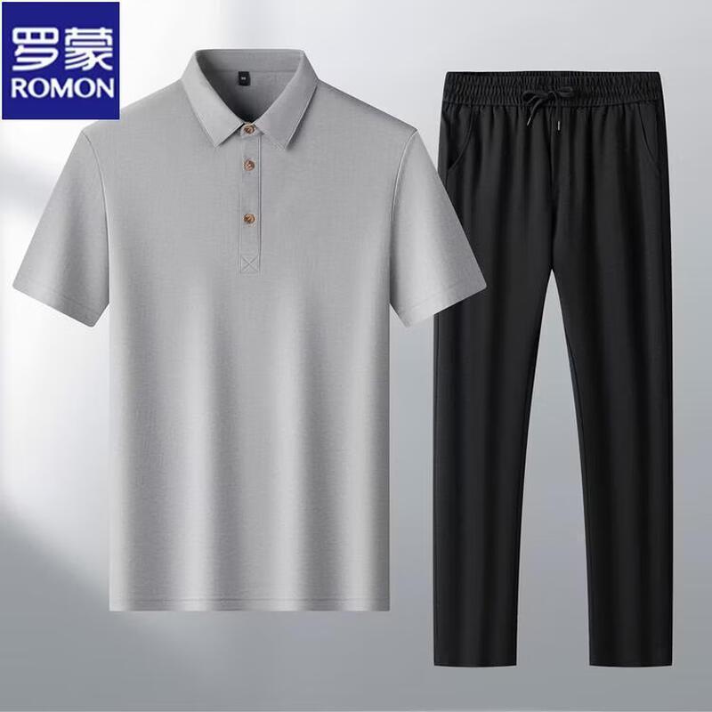 ROMON Men's Summer Business Casual Thin Polo Shirt