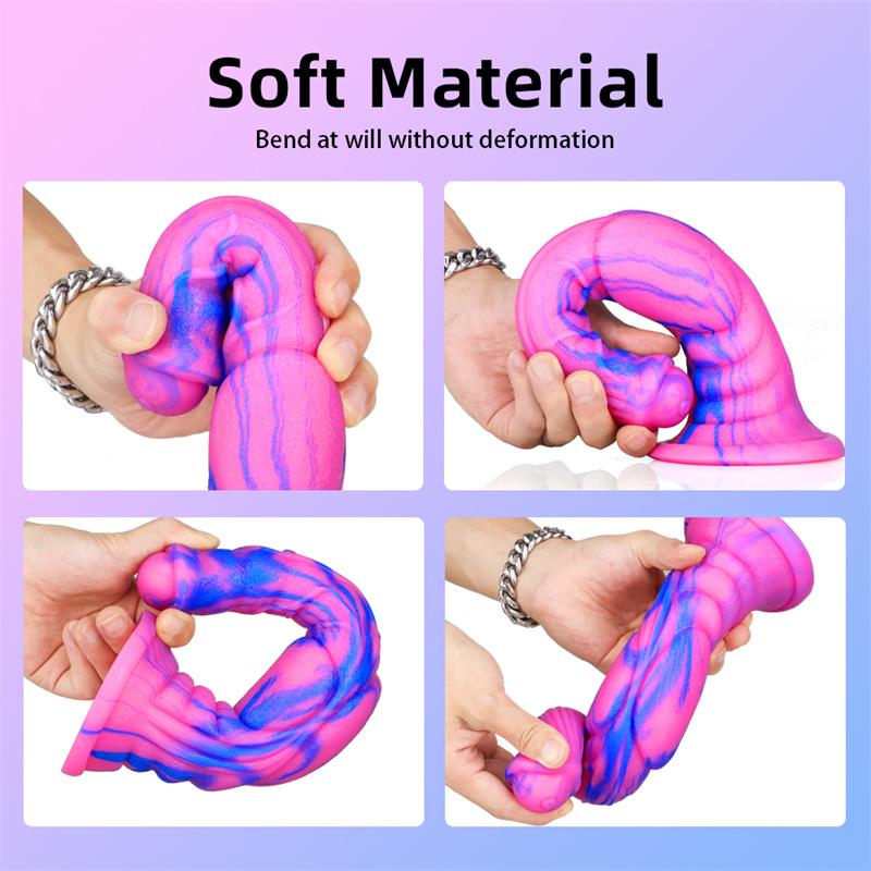 Eiloser Pferdeschwanz, flüssiges Silikon, Tierpenis, dick und lang, Farbsimulation, gefälschter Penis, Analplug, lustiges Masturbationsgerät