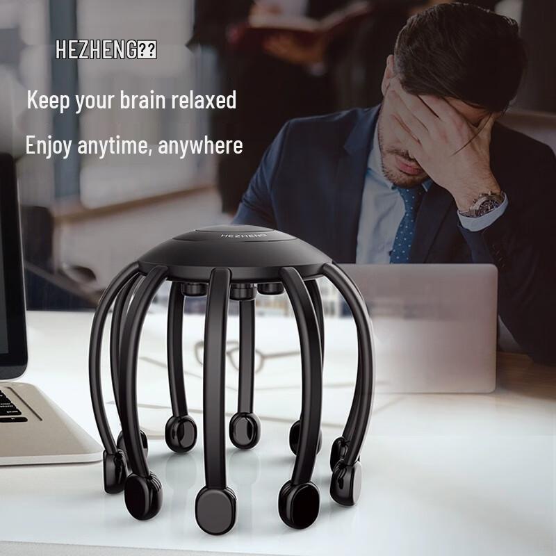 HEZHENG Wireless Smart Scalp Massager with Bluetooth
