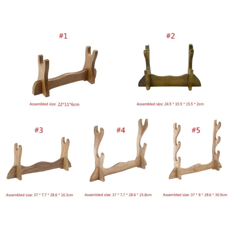 Wood Sword Display Stand Decorative Festival Party Display Bracket Accessory