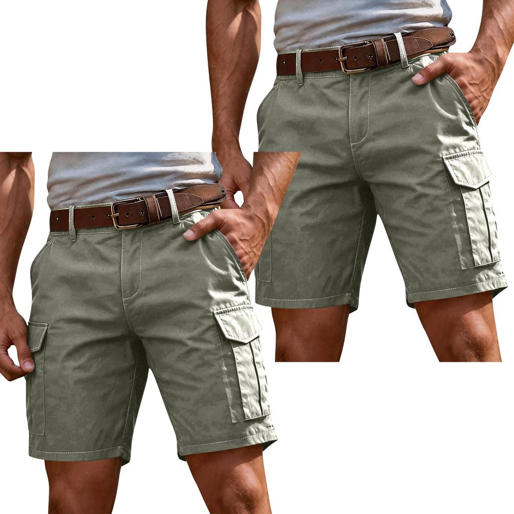 Herrshorts Cargo Knälånga Lös Passform Flerfickor för Sommarsport Vandring